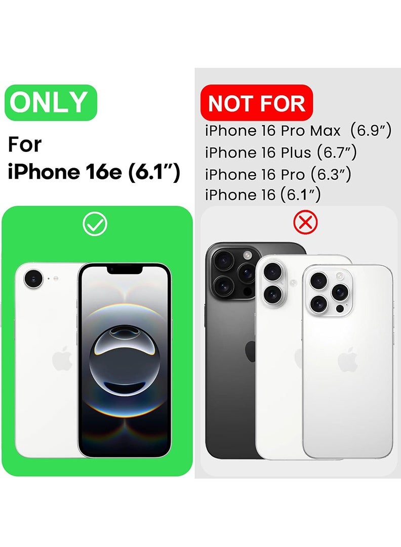 Case Up Compatible with Apple iPhone 16e 6.1 Inch Case, Soft & Premium Liquid Silicone [Anti-Scratch Microfiber Lining] Shockproof Protective Slim Phone Cover for iPhone 16e 2025, Black - Image 2